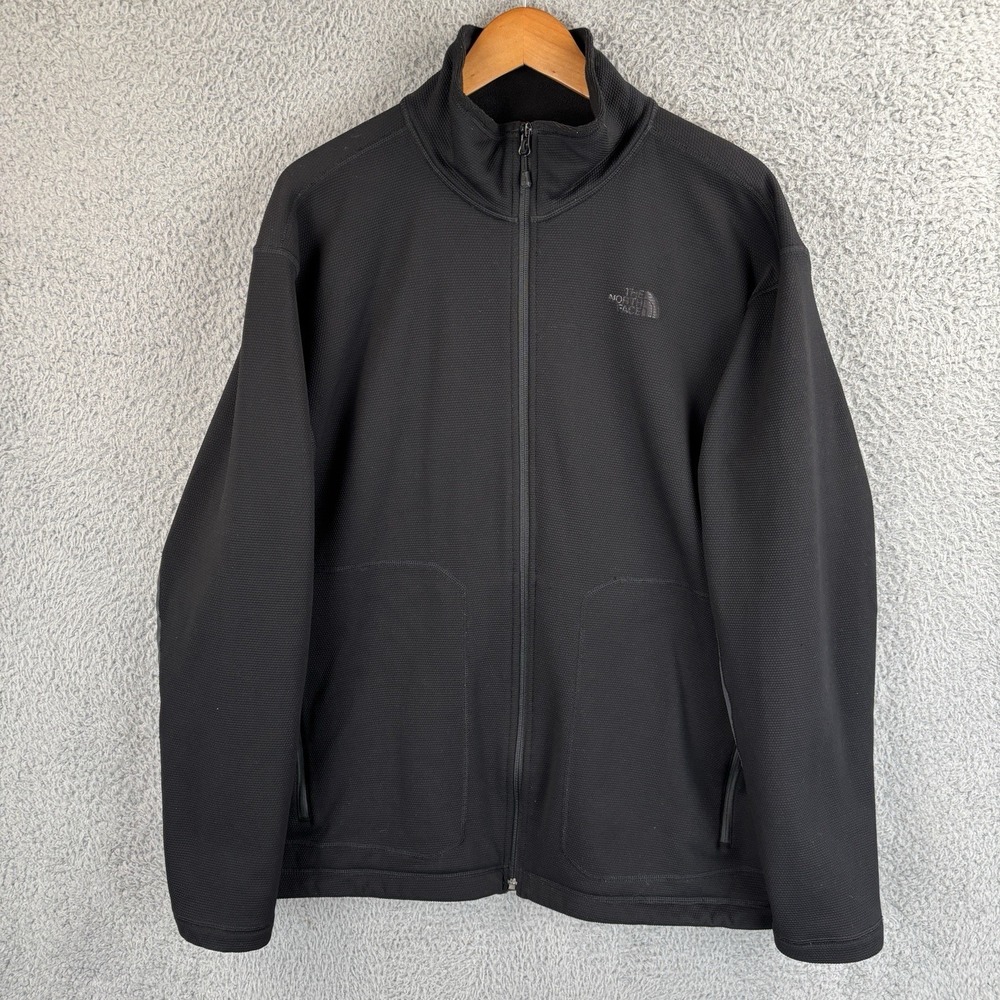 The North Face Jacket Mens XL Black Gray Full Zip Hiking Outdoor